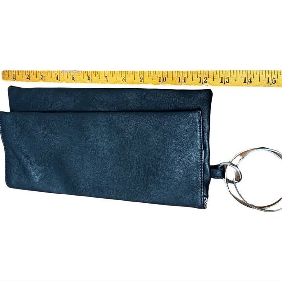 NY & Company black & white bangle purse clutch wristlet with stripes polka dots - Picture 2 of 10